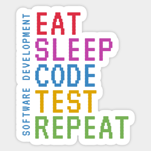 Eat Sleep Code Test Repeat Sticker